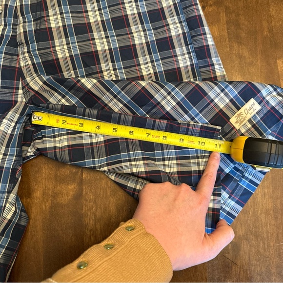 Chaps Board Swimming Trunk Shorts L Large Blue Patriotic USA Preppy Plaid Summer - Picture 6 of 8